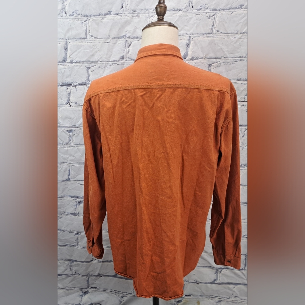 Levi's Men's Vintage 90s Denim Shirt Orange Button Down Size Large - Picture 6 of 16
